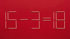 Damit die Gleichung stimmt, musst du nur ein einziges Streichholz verschieben: Ein Rätsel für Genies